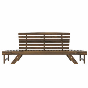 TOPMAX Outdoor Adjustable Patio Wooden Daybed Sofa Chaise Lounge - view 20