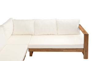 Outdoor 4pc Acacia Wood Sectional Patio Sofa Set - product view