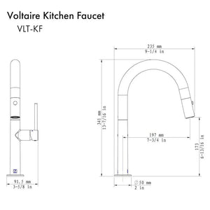 ZLINE Voltaire Kitchen Faucet, Champagne Bronze, VLT-KF-CB - lifestyle photo