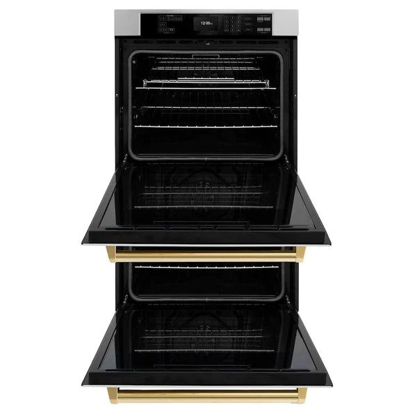 ZLINE 30'Professional True Convection Double Wall Oven, Air Fry, Self Clean, Stainless Steel, Gold WADZ-30-G - lifestyle photo
