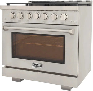 Kucht 36' Freestanding Professional Gas Range KFX3600X-S - close-up