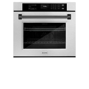 ZLINE 30'Professional True Convection Single Wall Oven, Air Fry, Self Clean, DuraSnow® Matte Black WASSZ-30-MB - lifestyle photo