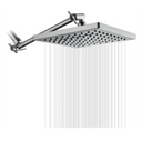 Bright Showers 8-Inch Square Rain Shower Head with 10-Inch Adjustable Extension Arm