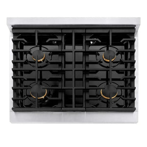 ZLINE 30'Gas Range, Convection Gas Oven , DuraSnow® Brass Burners, SGRS-BR-30 - lifestyle photo