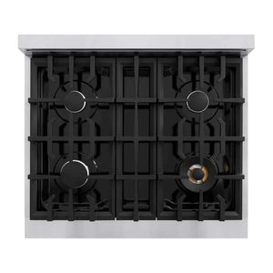 ZLINE 30' Select Dual Fuel Range Gas Cooktop Electric Convection Oven Stainless Steel HDR30 - lifestyle photo