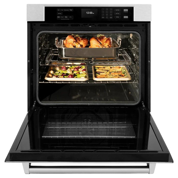 ZLINE 30'Professional True Convection Single Wall Oven, Air Fry, Self Clean, DuraSnow® Stainless Steel WASS-30 - lifestyle photo