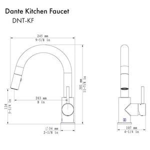ZLINE Dante Kitchen Faucet In Polished Gold, DNT-KF-PG - lifestyle photo