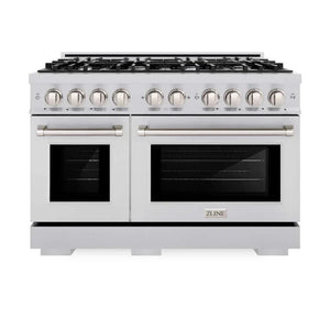 ZLINE 48' Select Dual Fuel Range Gas Cooktop Electric Convection Oven Stainless Steel HDR48 - lifestyle photo