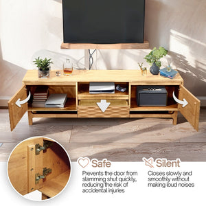 Elara Solid Wood TV Stand - close-up