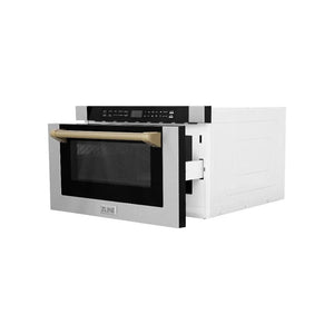 ZLINE 24' Microwave Drawer, Stainless Steel, Bronze MWDZ-1-H-CB - lifestyle photo