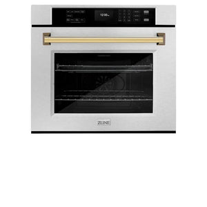 ZLINE 30'Professional True Convection Single Wall Oven, Air Fry, Self Clean, DuraSnow® Gold WASSZ-30-G - lifestyle photo