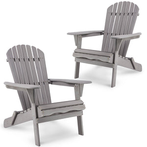 Classic Gray Cedar Wood Lounge Patio Chair Set of 2 - close-up