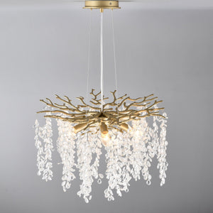 6-Light Chandelier Crystal Ceiling Lamp in Gold - view 12