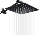 8 Inch Square Rainfall Showerhead with 10 Inch Adjustable Extension Arm