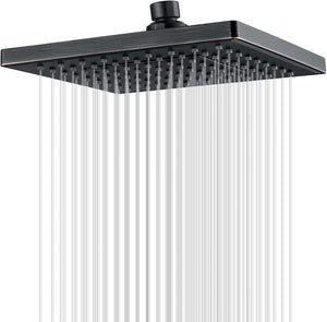 8 Inch Square Rainfall Shower Head with Angle Adjustable