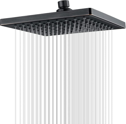 8 Inch Square Rainfall Shower Head with Angle Adjustable