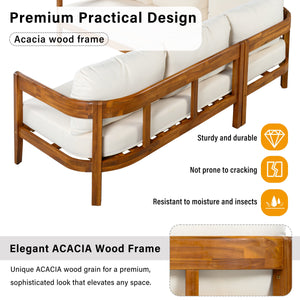 U_Style Acacia Solid Wood Patio Furniture Set - view 15