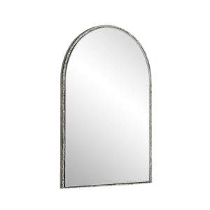 Arched Silver Wall Mirror with Tempered Glass Metal Frame - alternate view