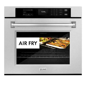 ZLINE 30'Professional True Convection Single Wall Oven, Air Fry, Self Clean, DuraSnow® Stainless Steel WASS-30 - close-up