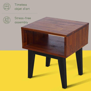 Serena Solid Wood Nightstand - dimensions