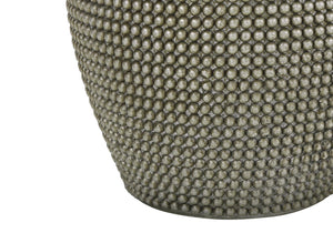 Lighting, 24'h, Table Lamp, Grey Resin, Ivory / Cream Shade, Contemporary - close-up