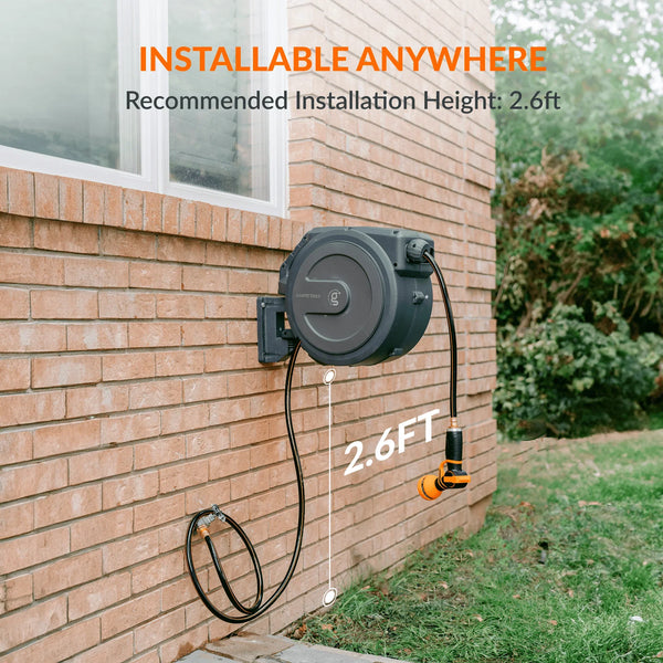 Retractable Garden Hose Reel 62ft-155ft