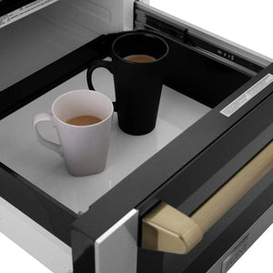 ZLINE 24' Microwave Drawer, Stainless Steel, Bronze MWDZ-1-H-CB - dimensions