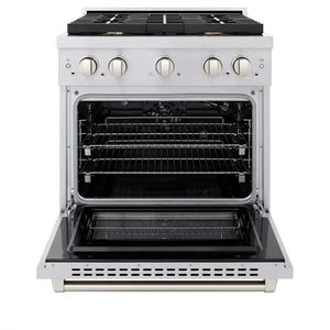 ZLINE 30'Paramount Dual Fuel Range Stainless Steel, Brass Burner, SDR-BR-30 - dimensions