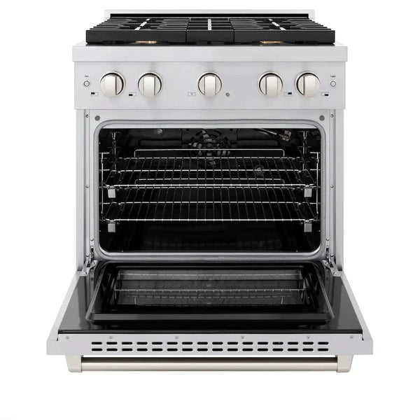 ZLINE 30'Paramount Dual Fuel Range Stainless Steel, Brass Burner, SDR-BR-30 - dimensions