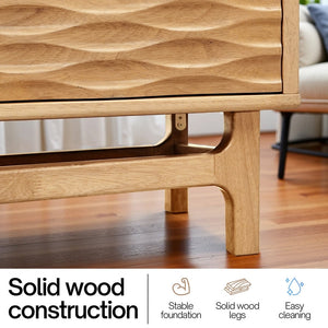 Elara Solid Wood TV Stand - dimensions