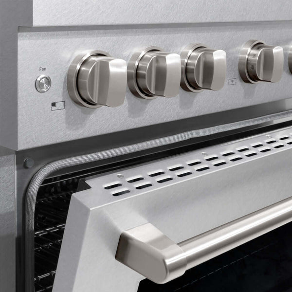 ZLINE 48'Gas Range, Convection Gas Oven , DuraSnow® Brass Burners, SGRS-BR-48 - dimensions