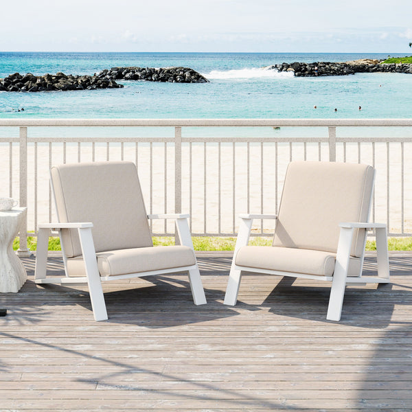 Outdoor Patio Lounge Chair Set of 2 - close-up