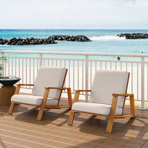 Outdoor Patio Lounge Chair Set of 2 - front view