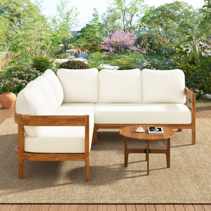 U_Style Acacia Solid Wood Patio Furniture Set - side view