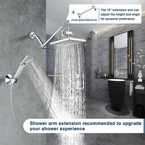 Dual Shower Head-Rain Shower Head with Handheld Shower Set, Diverter - lifestyle photo