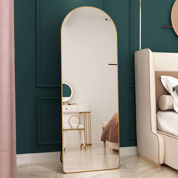 The 4th Generation Floor Mounted Full Length Mirror with Gold Frame - view 18