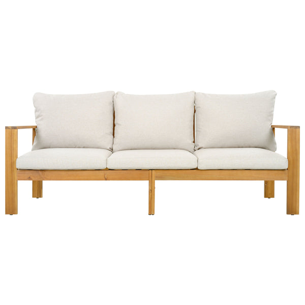Outdoor 4pcs Acacia Sectional Patio Sofa Set - alternate view