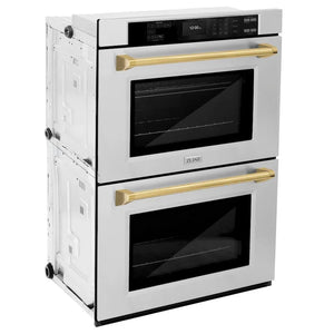 ZLINE 30'Professional True Convection Double Wall Oven, Air Fry, Self Clean, Stainless Steel, Gold WADZ-30-G - alternate view