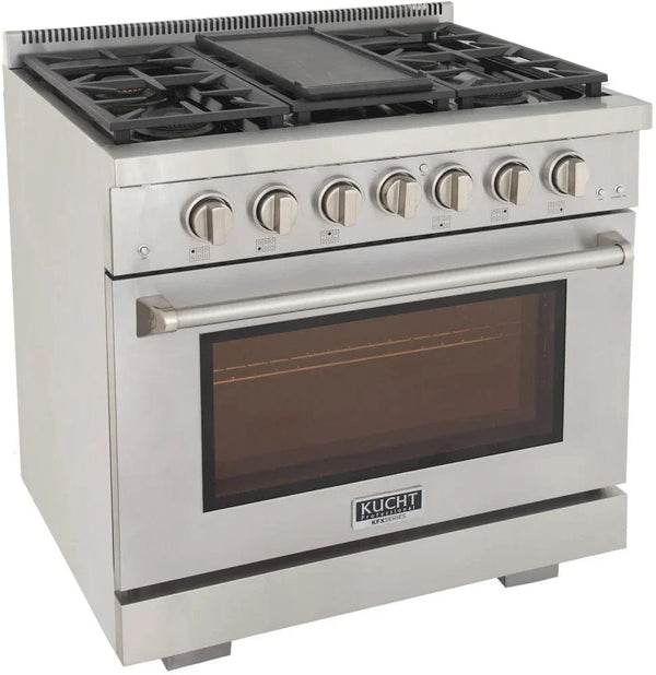 Kucht 36' Freestanding Professional Gas Range KFX3600X-S - in use
