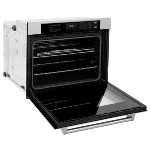 ZLINE 30'Professional True Convection Single Wall Oven, Air Fry, Self Clean, DuraSnow® Stainless Steel WASS-30 - alternate view