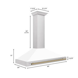 ZLINE 48' Autograph Stainless Wall Range Hood KB4STZ-WM48-G - alternate view