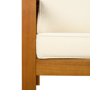 Patio Conversation Set with Foldable Acacia Wood Side Table and Cushions - view 16