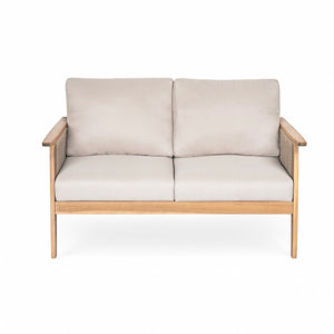 Outdoor 4pc Acacia Wood and Rope Sectional Patio Sofa Set - view 11