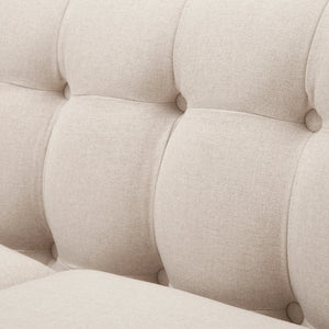 Jack 84' Modern Tuxedo Tufted Sofa, Sky Neutral Beige Polyester - dimensions