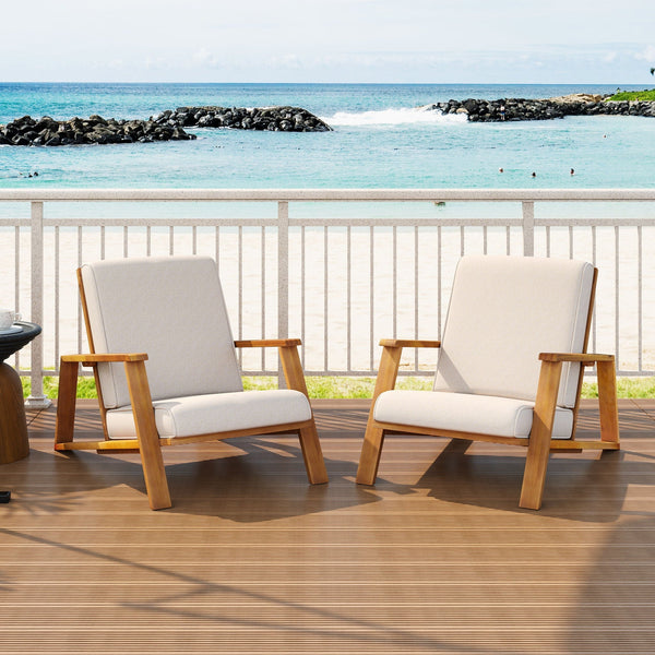 Outdoor Patio Lounge Chair Set of 2 - dimensions