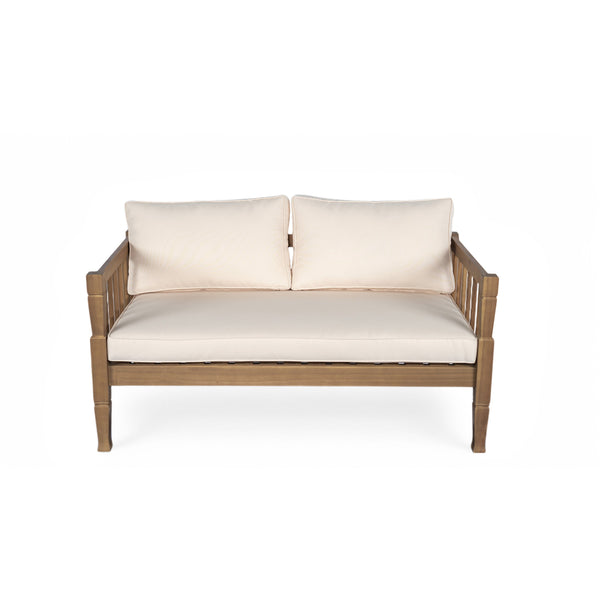 4-Piece Patio Furniture Set with Coffee Table and Cushions - alternate view