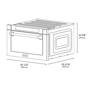 ZLINE 24' Microwave Drawer, Stainless Steel, Bronze MWDZ-1-H-CB - in use