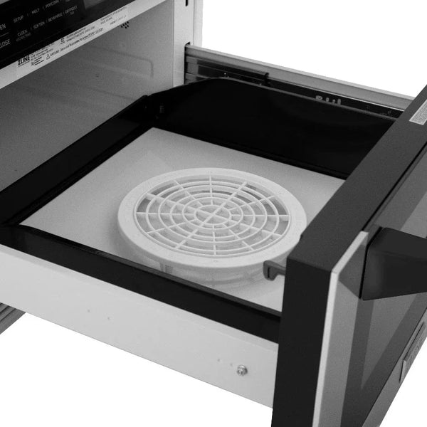 ZLINE 24' Microwave Drawer, Stainless Steel, Bronze MWDZ-1-H-MB - in use