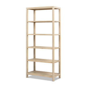 Ellis 71' Reclaimed Wood 5-Shelf Open Frame Bookcase