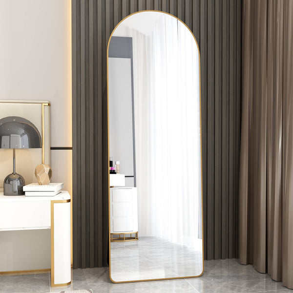 The 4th Generation Floor Mounted Full Length Mirror with Gold Frame - view 16